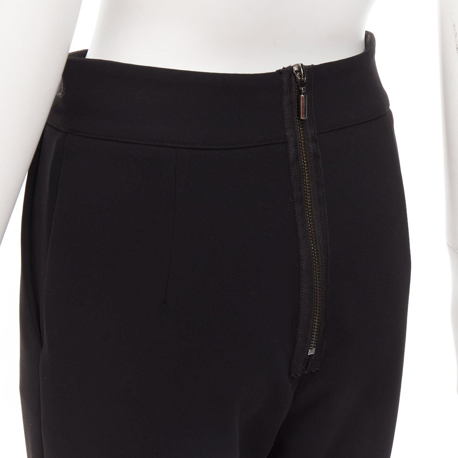 MATICEVSKI 2016 Primal black front pleat side ruffles flare leg pants AUS10 M For Sale 1