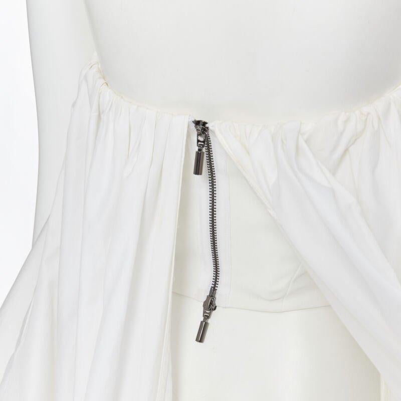 MATICEVSKI 2016 Profound Top white cotton boned corset strapless flared top XS
Reference: LNKO/A01652
Brand: Maticevski
Model: Profound top
Collection: Resort 2016 - Runway
Material: Cotton
Color: White
Pattern: Solid
Closure: Zip
Extra Details: