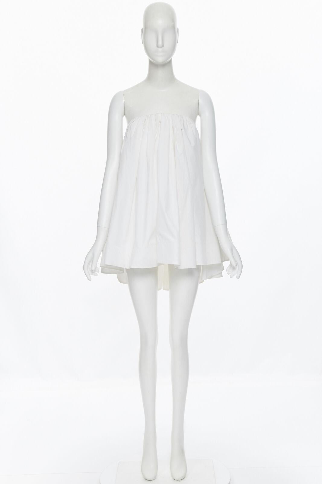 MATICEVSKI 2016 Profound Top blanc coton corset désossé bustier évasé XS Bon état - En vente à Hong Kong, NT