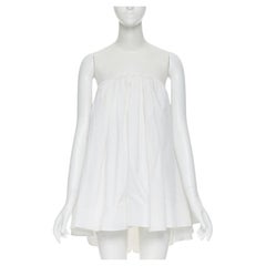 MATICEVSKI 2016 Profound Top blanc coton corset désossé bustier évasé XS