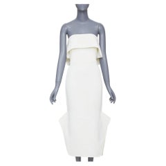 MATICEVSKI 2017 Du Jour Bridal – strukturiertes, trägerloses Cocktailkleid mit Rüschen AUS6