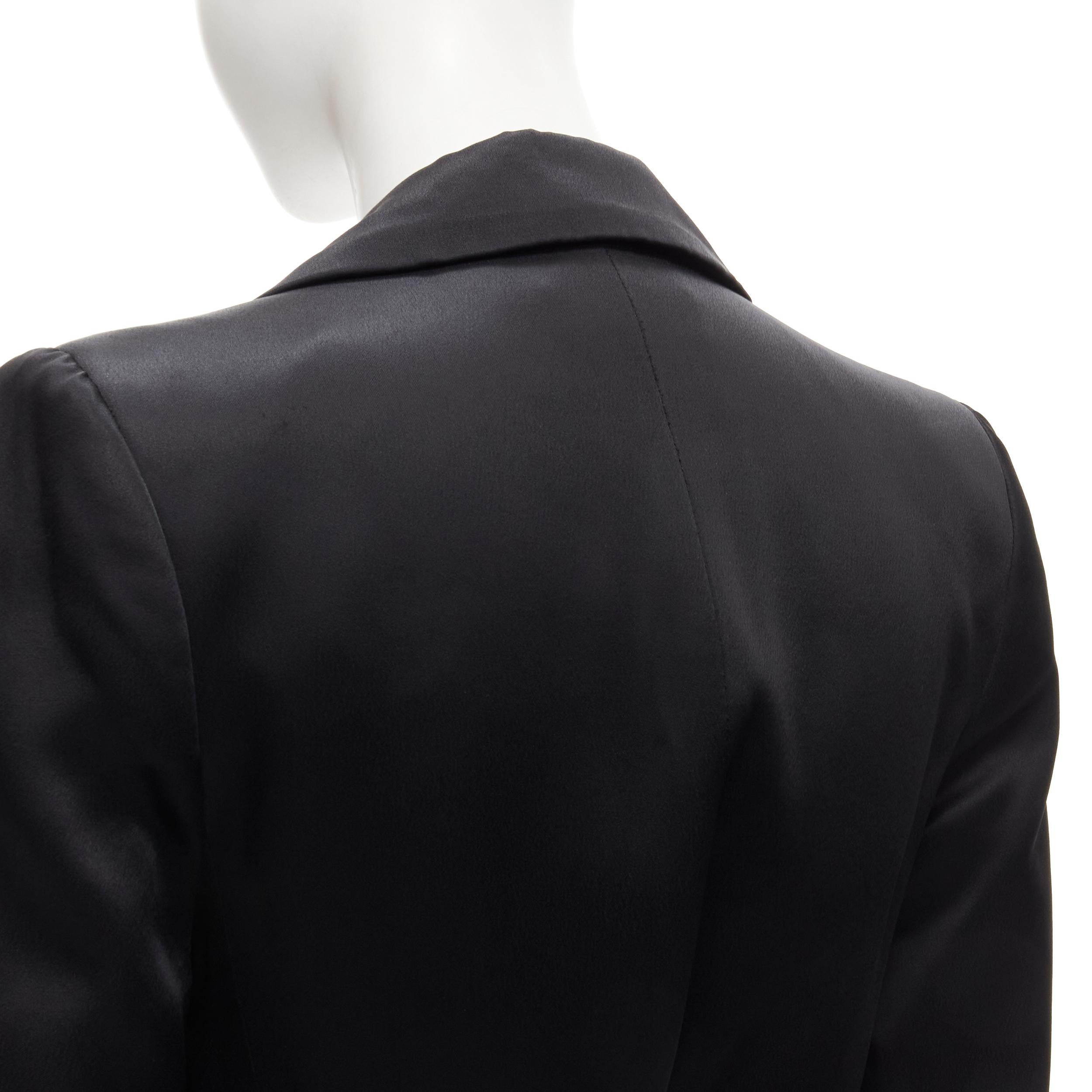 MATICEVSKI 2019 Firmament black slit sleeve plunge belted blazer vest AUS8 M 4