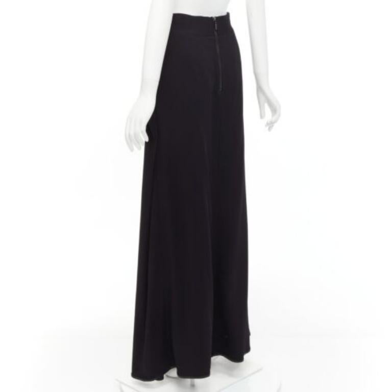 MATICEVSKI 2019 Manner black viscose blend skirt front cropped trousers  AU10 L For Sale 1