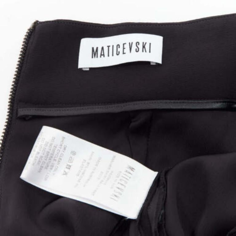 MATICEVSKI 2019 Manner black viscose blend skirt front cropped trousers  AU10 L For Sale 3