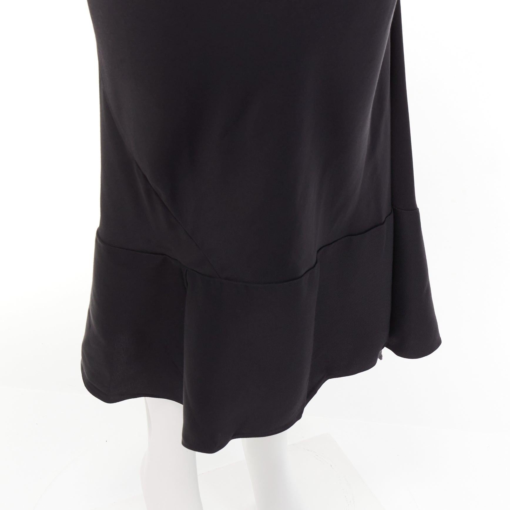 MATICEVSKI 2020 Energy Slash black drape front hi low cut out dress AUS8 S For Sale 4