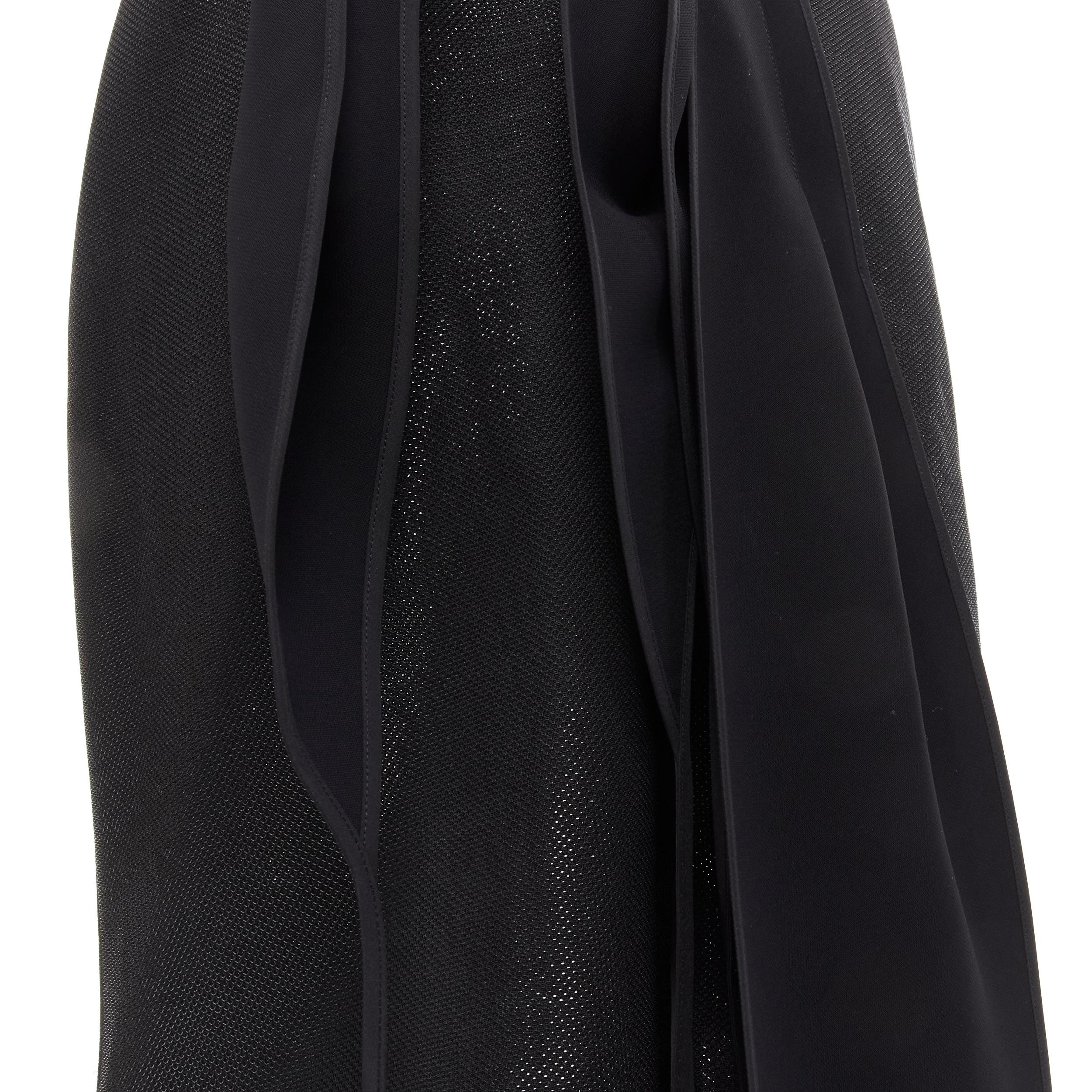 MATICEVSKI 2020 Runway Significant Gown black crisp halter cascade AUS10  S 2