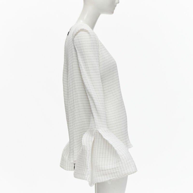 MATICEVSKI 2021 Curve top blanc plissé à ourlet large et évasé AUS8 M Excellent état - En vente à Hong Kong, NT