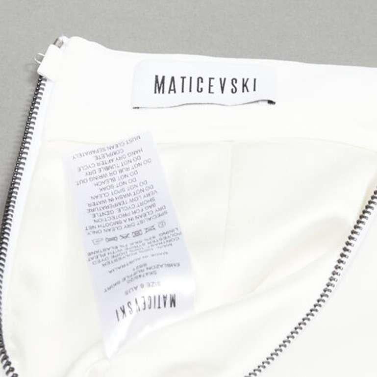 MATICEVSKI 2021 Emblazon Ruffle white pleated check peplum skirt AUS6 S For Sale 5