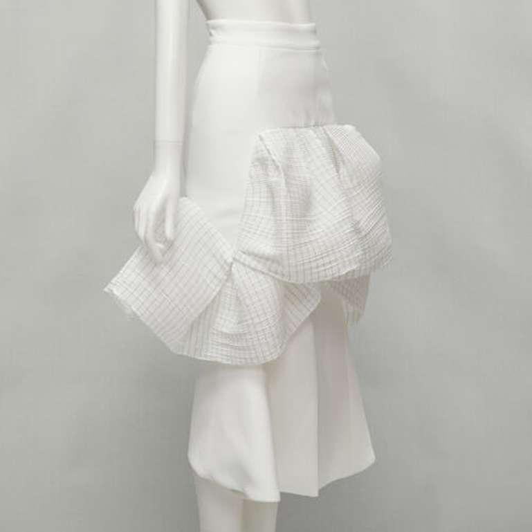 white peplum skirt