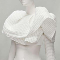 MATICEVSKI 2021 Emblematic pleated ruffle asymmetric cape cuff top AUS6 S