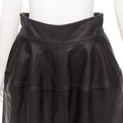 MATICEVSKI 2021 Tavolara leather rounded hip silhouette midi skirt AUS10 M