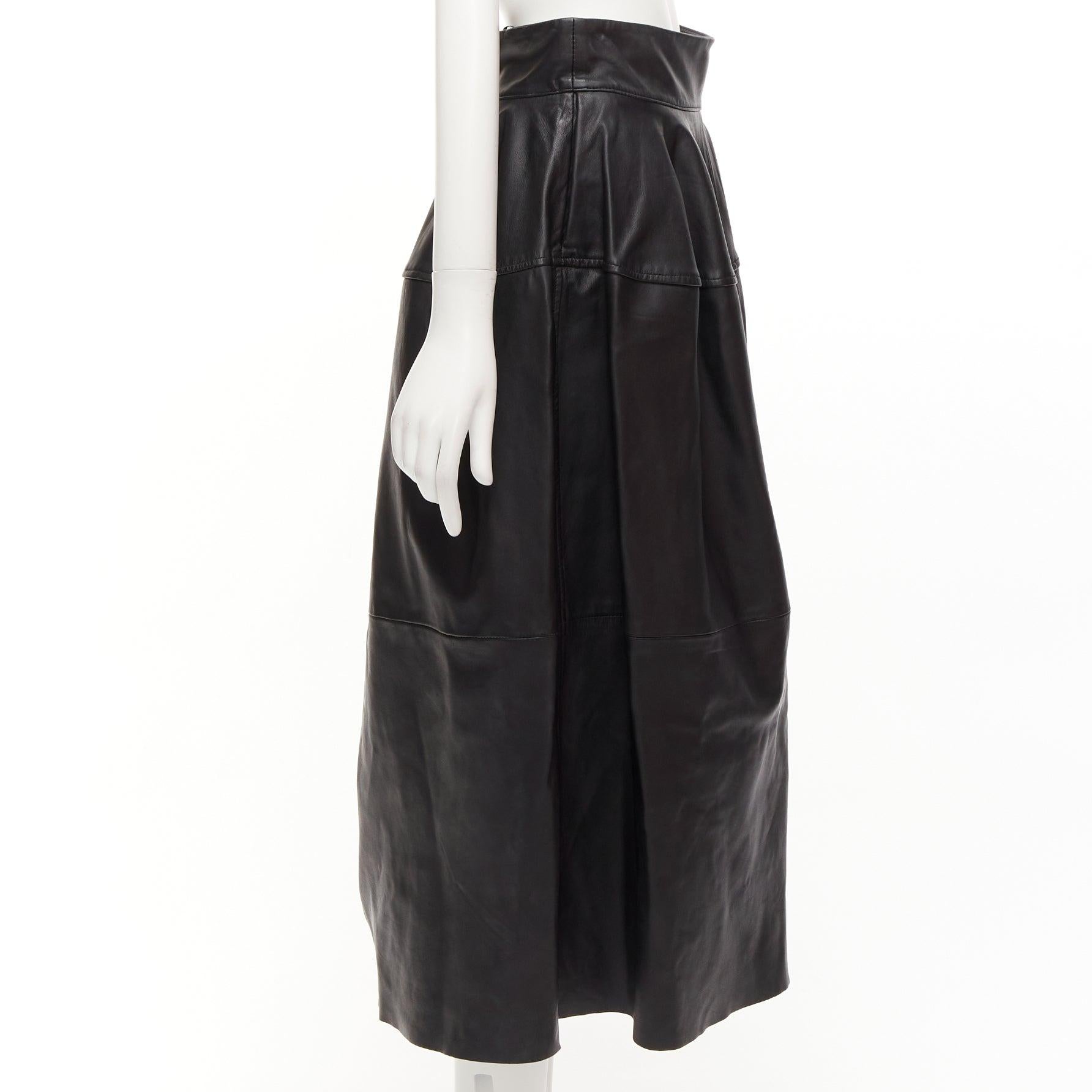 MATICEVSKI 2021 Tavolara leather rounded hip silhouette midi skirt AUS10 M In Fair Condition For Sale In Hong Kong, NT