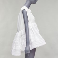 MATICEVSKI 2022 Escapism white stiff tulle trim voluminous peplum top AUS10 M