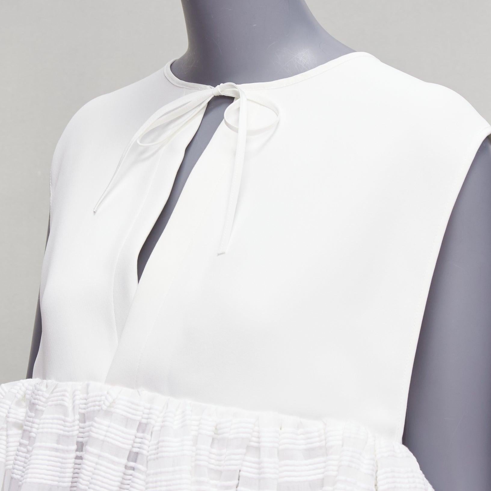 MATICEVSKI 2022 Escapism white stiff tulle trim voluminous peplum top AUS10 M For Sale 1