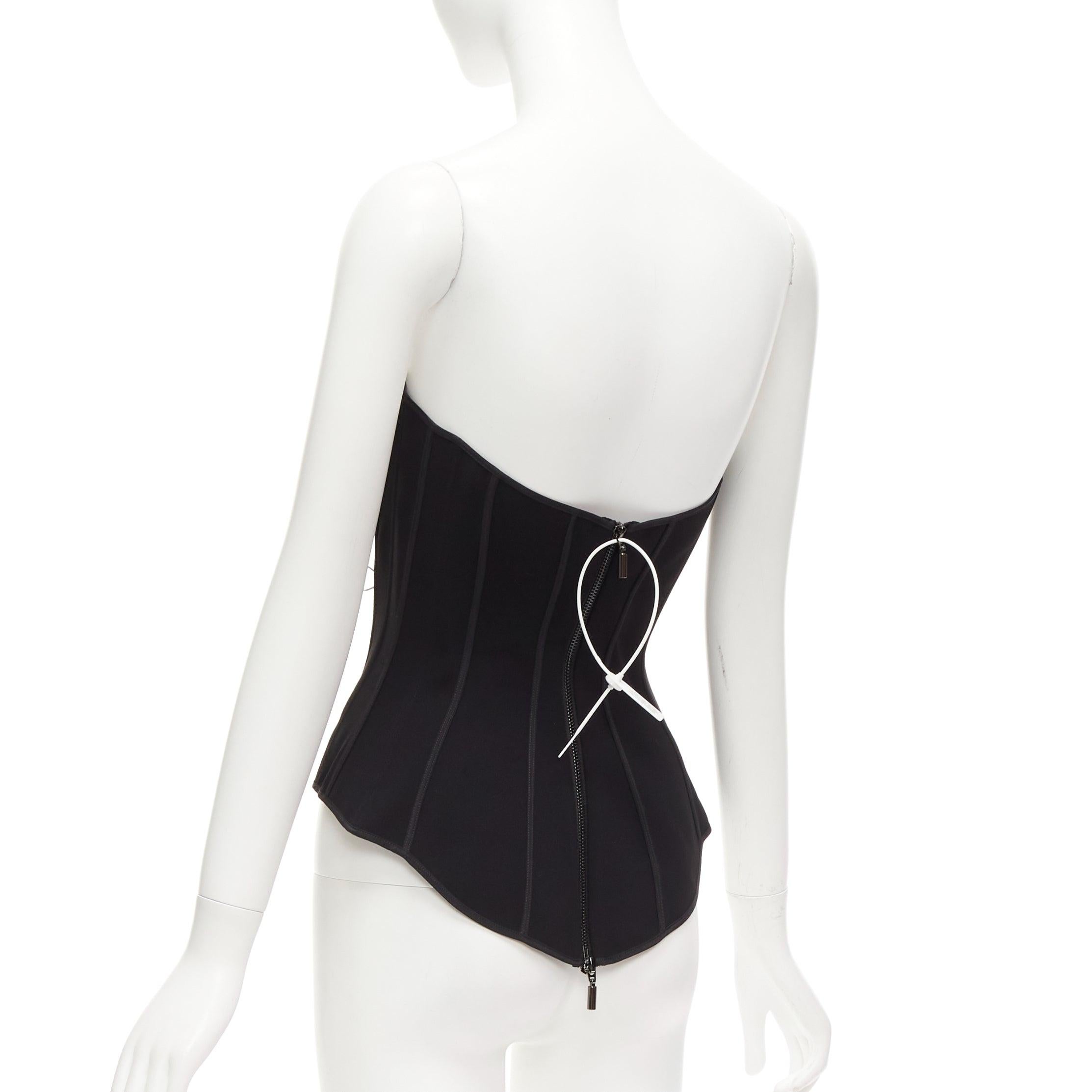 Women's MATICEVSKI 2022 Fable Bustier black contour seam boned corset top AUS10 M For Sale