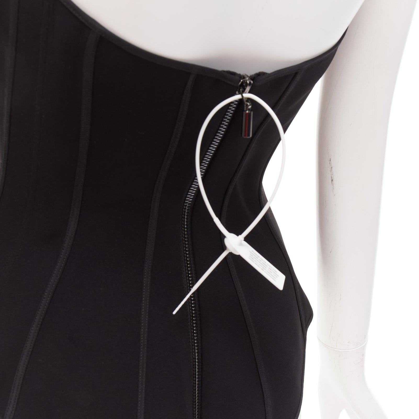 MATICEVSKI 2022 Fable Bustier black contour seam boned corset top AUS10 M For Sale 2