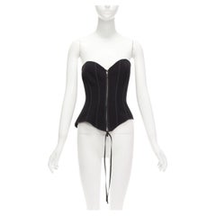 MATICEVSKI 2022 Fable Bustier black contour seam boned corset top AUS10 M