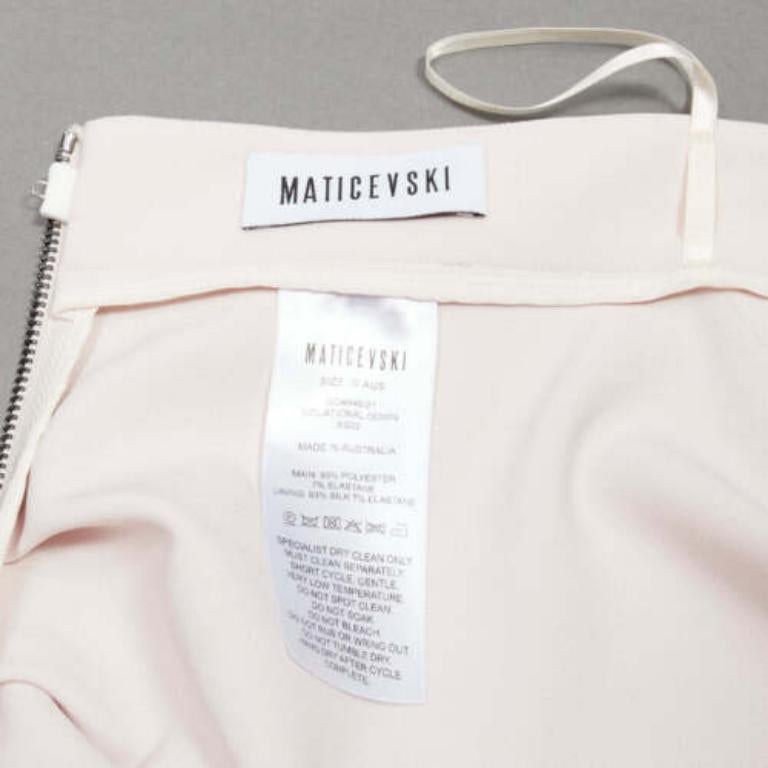 MATICEVSKI 2022 Situational off white strapless peplum top gown skirt AUS10 M For Sale 6