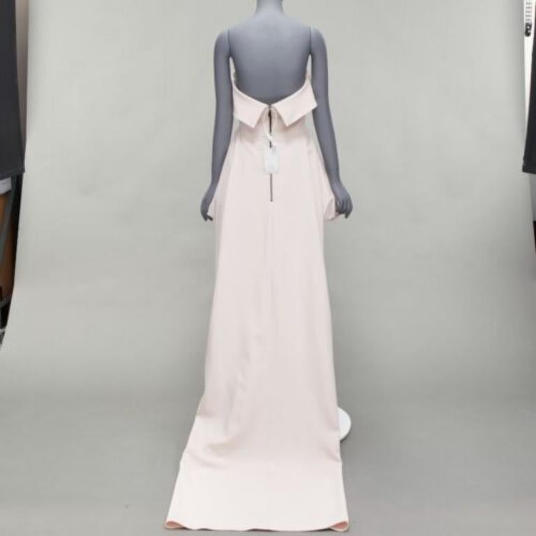Women's MATICEVSKI 2022 Situational off white strapless peplum top gown skirt AUS10 M For Sale