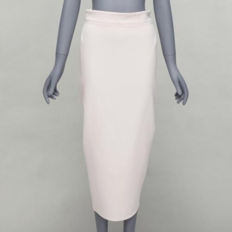 MATICEVSKI 2022 Situational off white strapless peplum top gown skirt AUS10 M For Sale 4