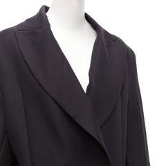 MATICEVSKI 2022 Territories black silk lined buttoned oversized blazer AUS8 S