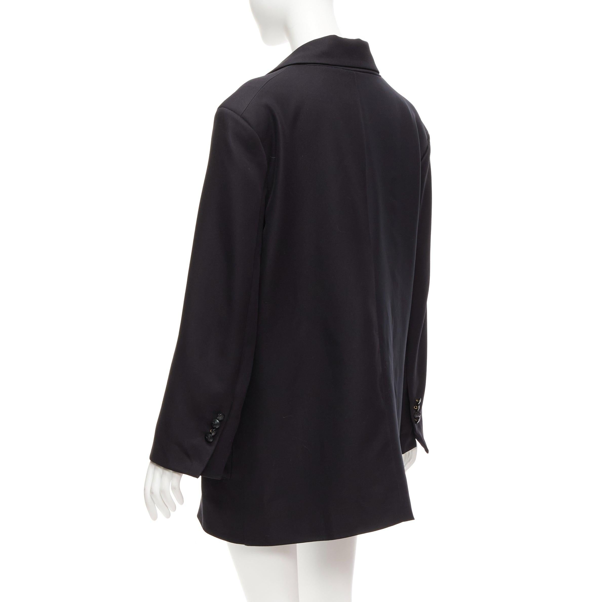 MATICEVSKI 2022 Territories black silk lined buttoned oversized blazer AUS8 S For Sale 3