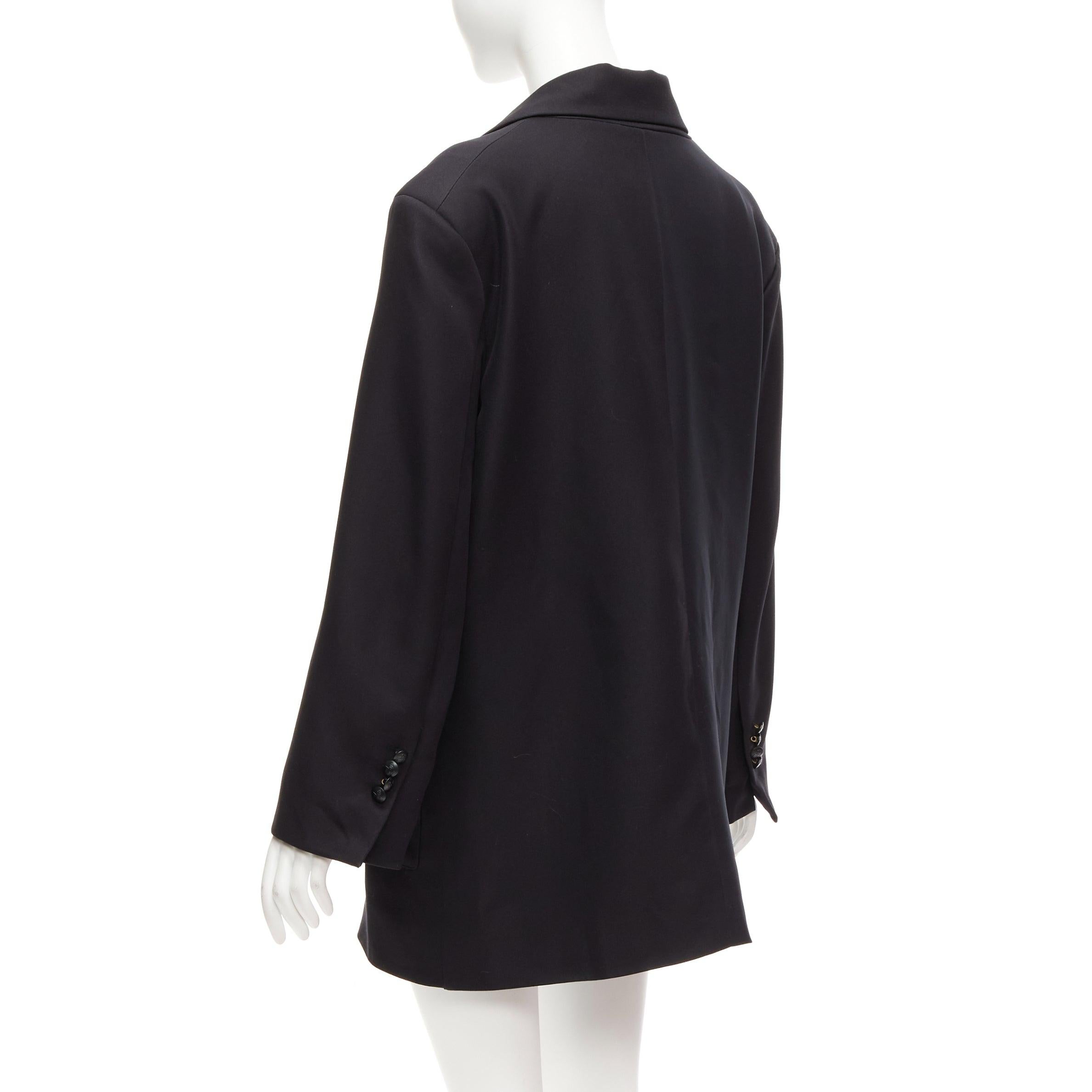 MATICEVSKI 2022 Territories black silk lined buttoned oversized blazer AUS8 S For Sale 2