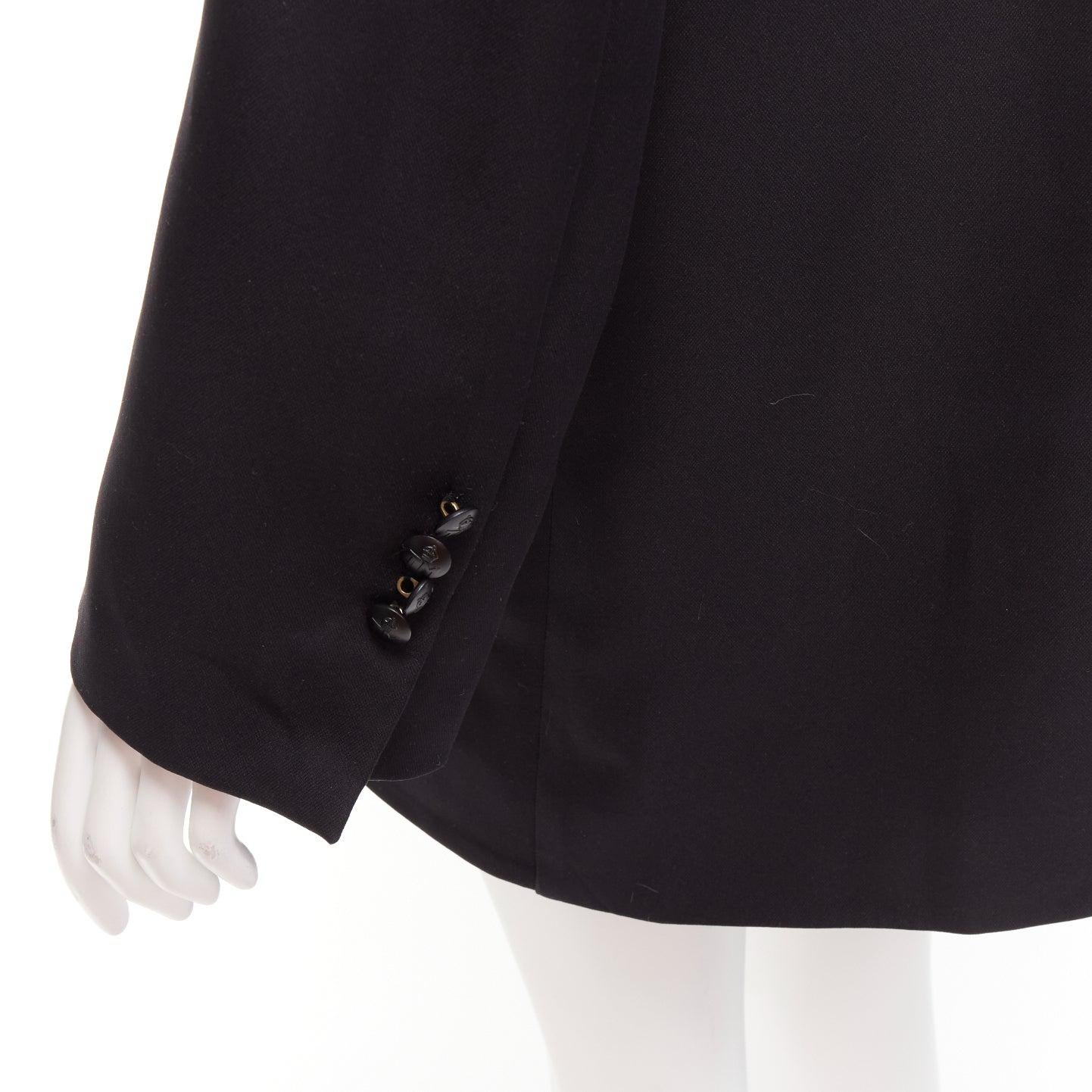 MATICEVSKI 2022 Territories black silk lined buttoned oversized blazer AUS8 S For Sale 4