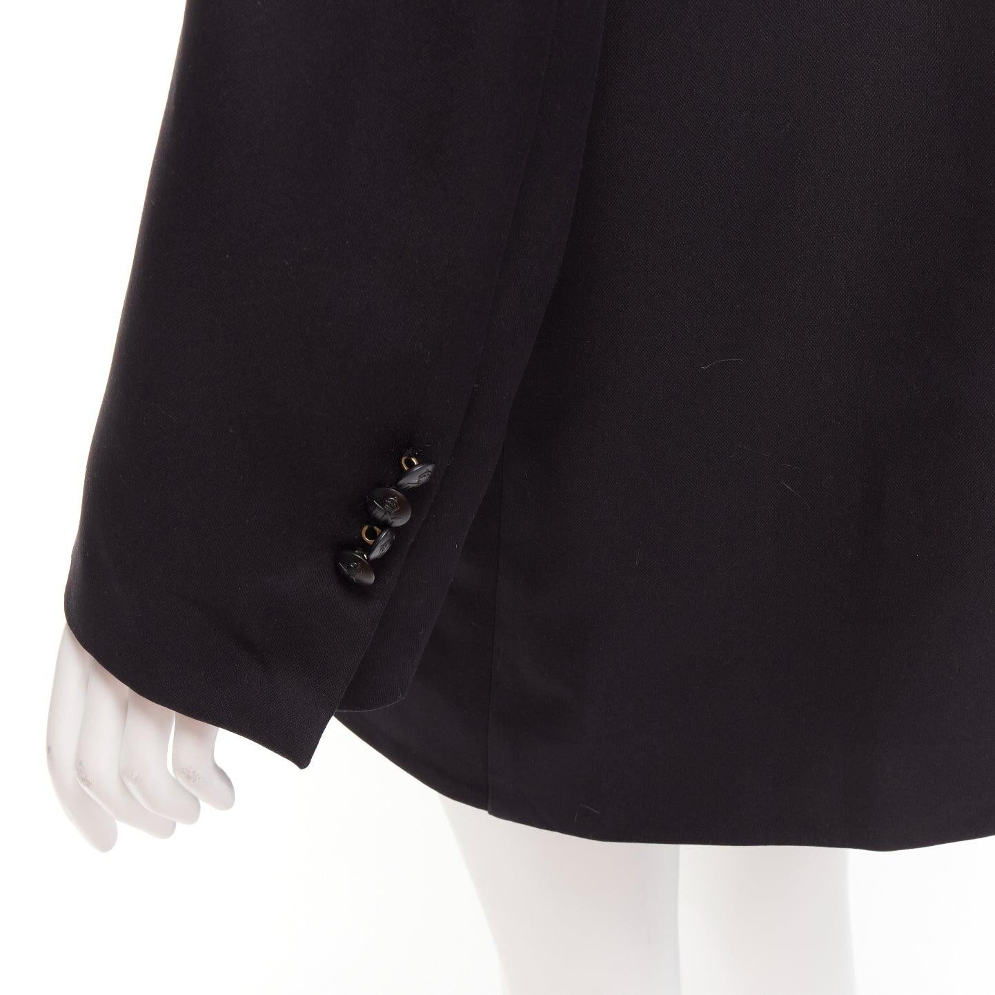 MATICEVSKI 2022 Territories black silk lined buttoned oversized blazer AUS8 S For Sale 3