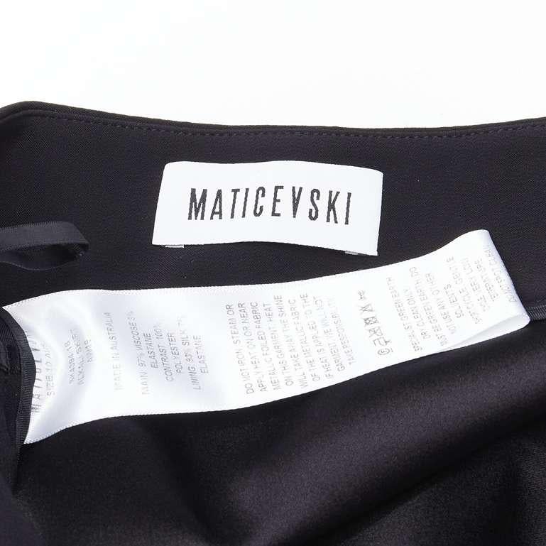 MATICEVSKI Alkali gold foil pleated 3D drape high waisted midi skirt AUS10 S For Sale 3