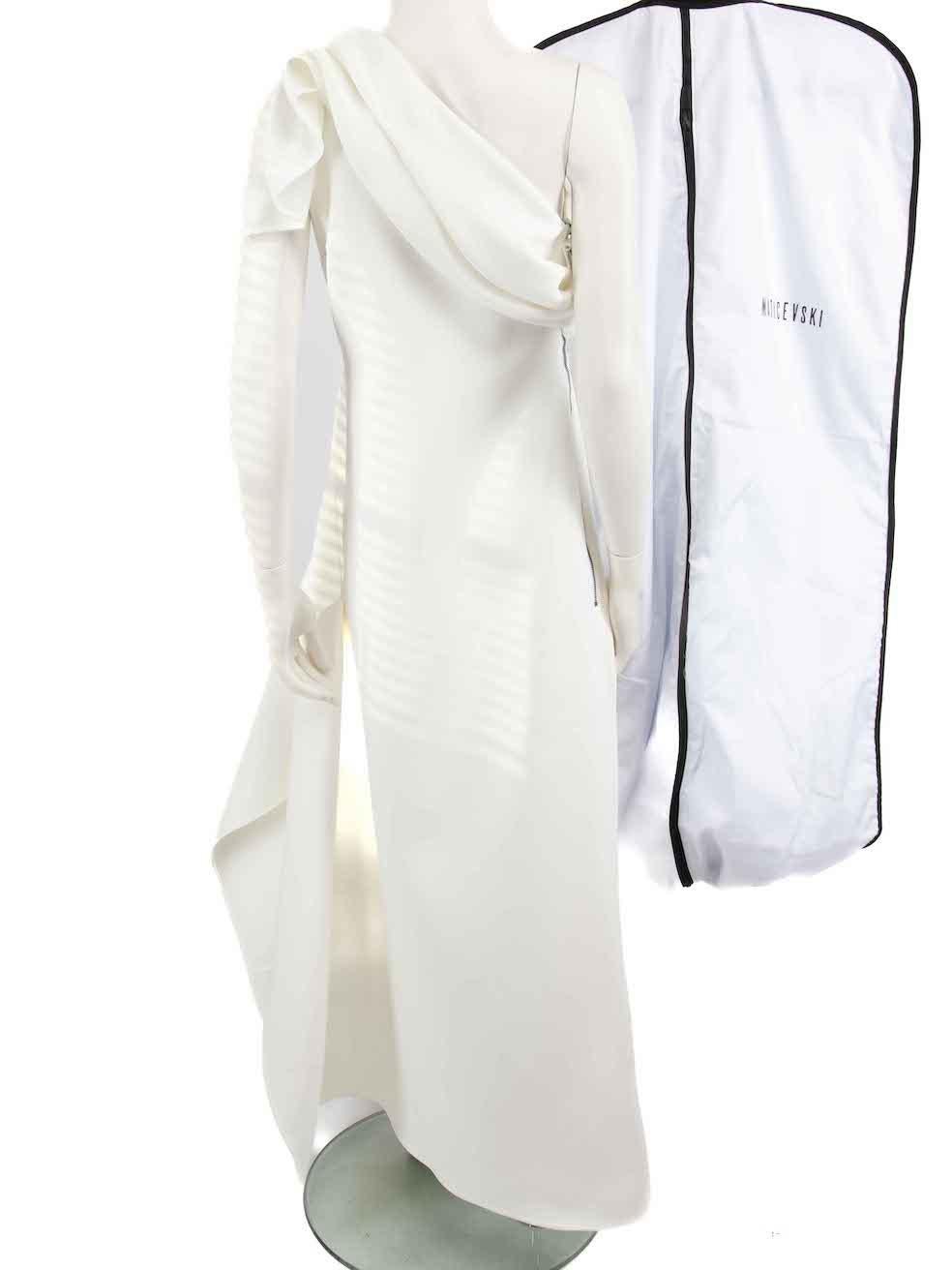 Maticevski AW23 White Rigorous Maxi Gown Size L In Good Condition For Sale In London, GB