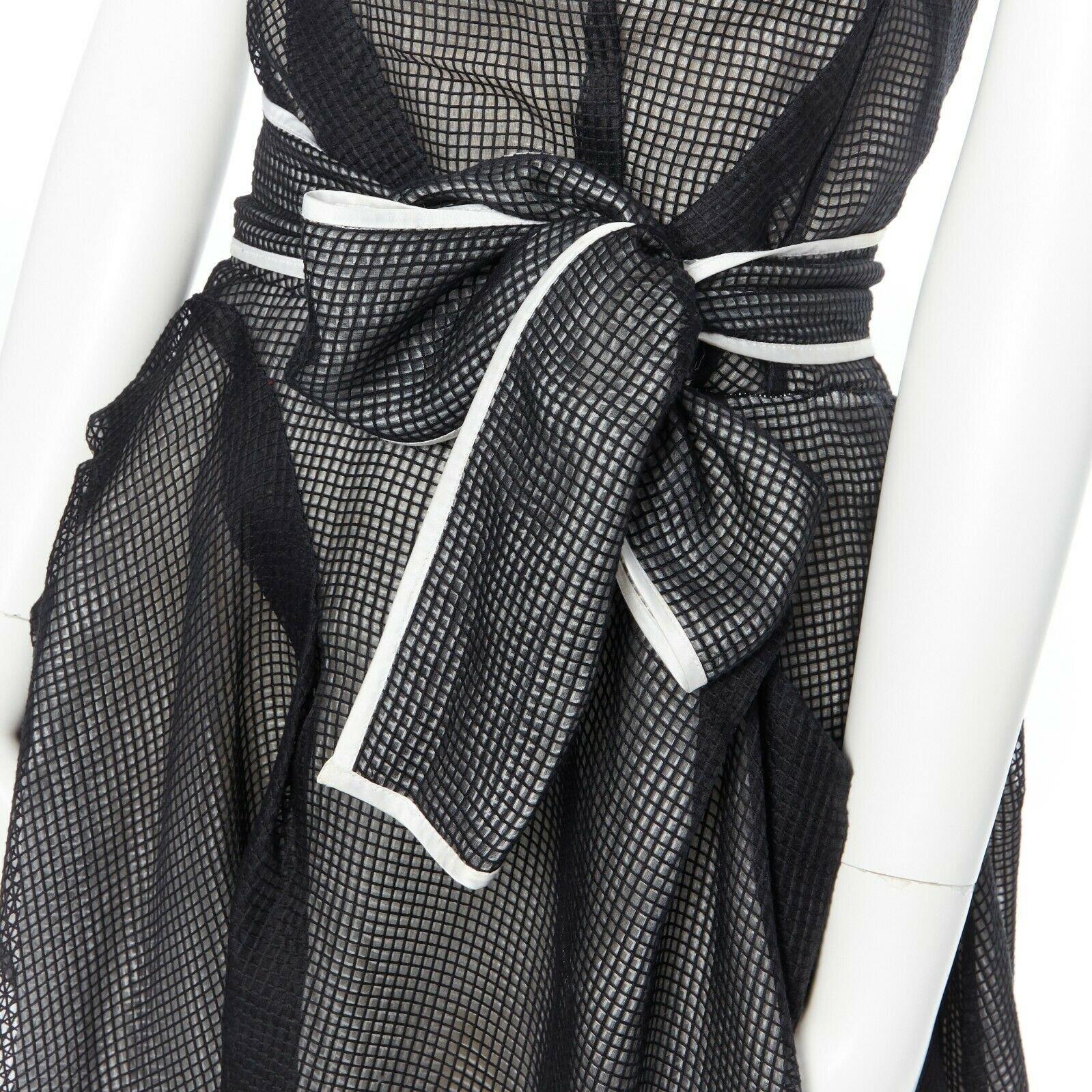 MATICEVSKI black net organza demi-couture a-line evening ballgown drape ruche L 4