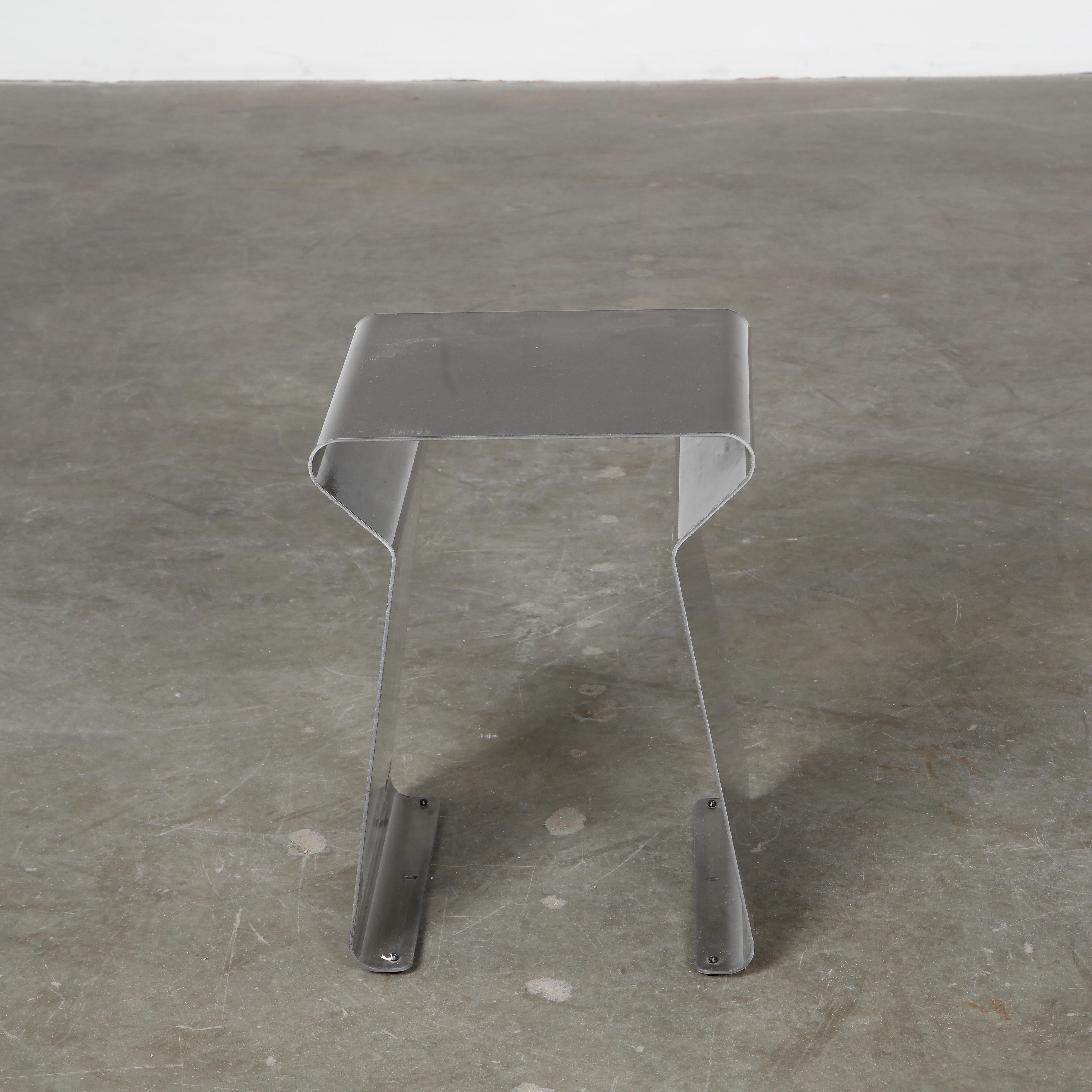 Matiere Grise, Set Of Ten Fun Stools in Brushed Steel, 1990s For Sale 5
