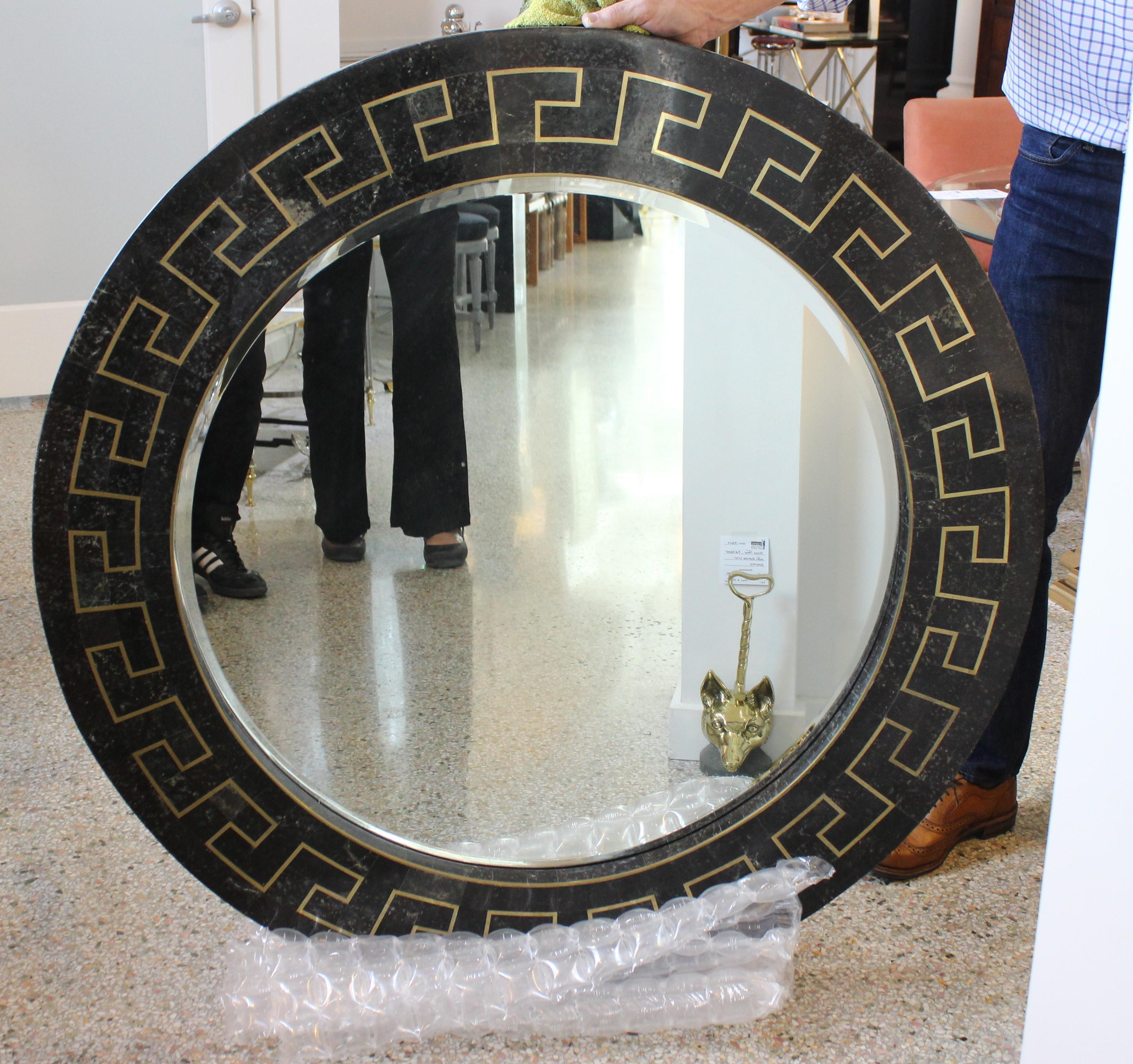 Matiland Smith Greek Key Pattern Marble Mirror For Sale 6