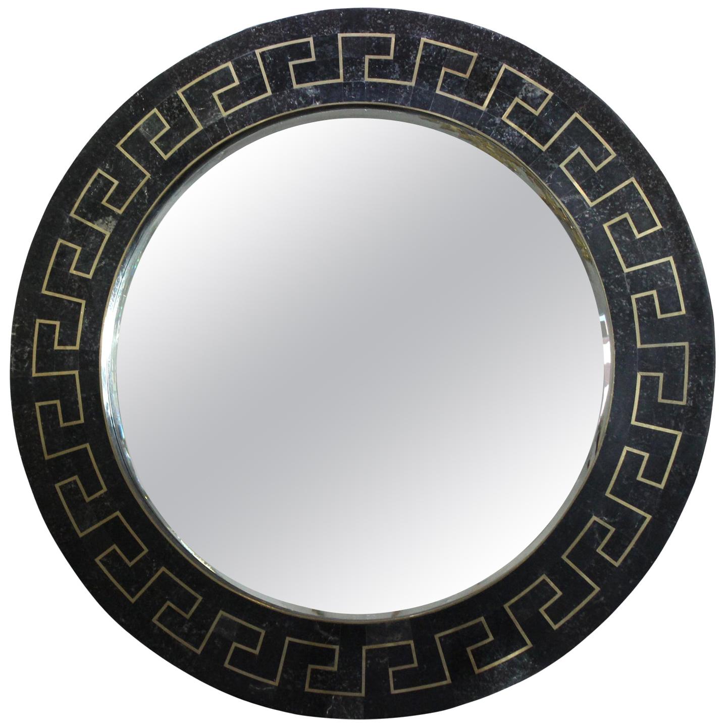Matiland Smith Greek Key Pattern Marble Mirror