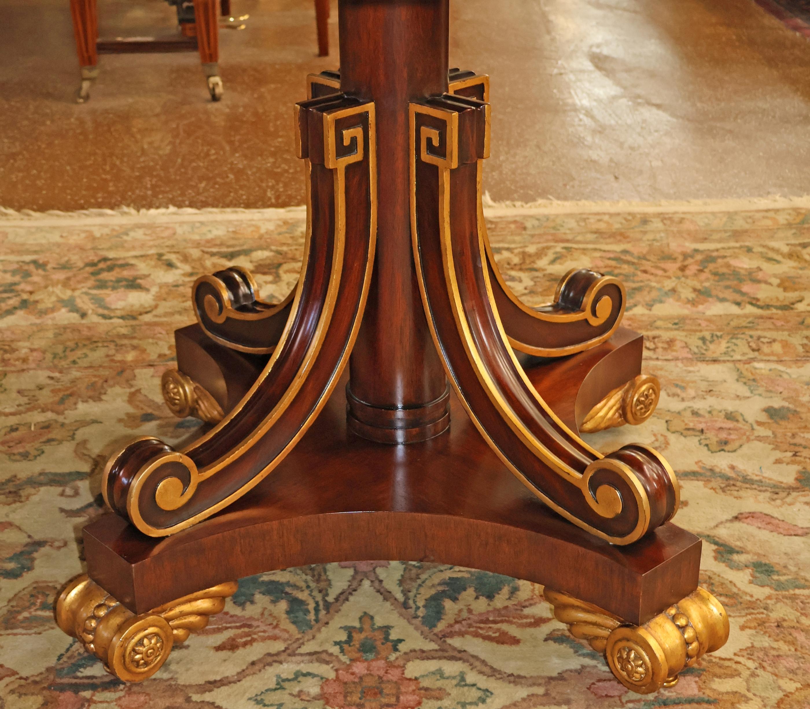 Matiland Smith Mahogany And Rosewood Inlaid Marquetry Regency Style Center Table For Sale 7