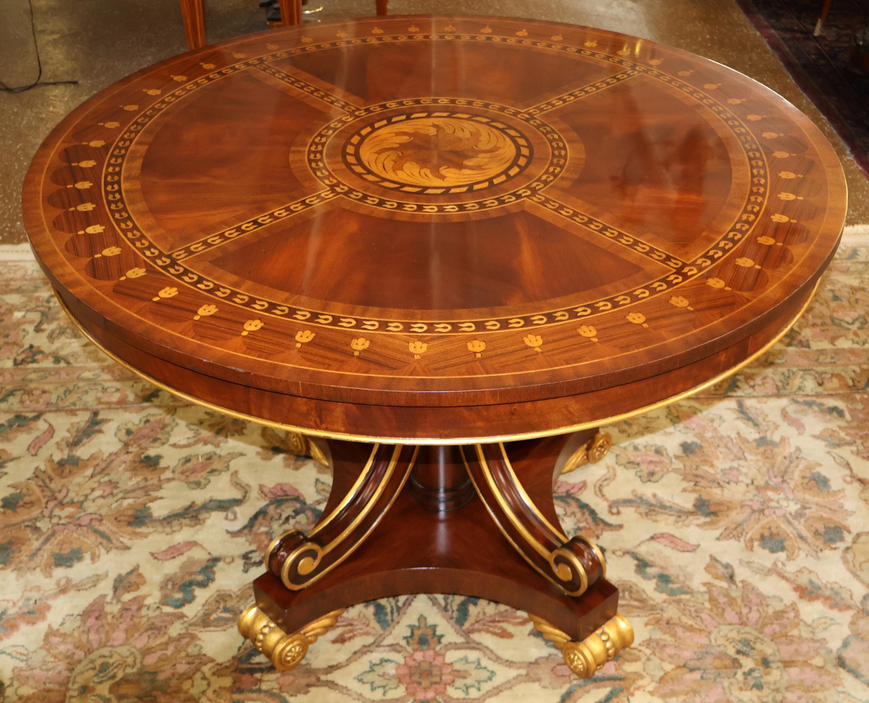Matiland Smith Mahogany And Rosewood Inlaid Marquetry Regency Style Center Table

Dimensions : 44