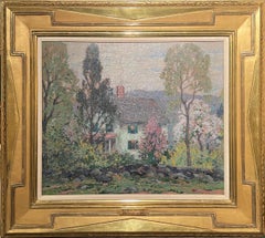 "House in a Summer Landscape, " Lyme Connecticut Female Impressionist, Flowers