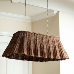 Matilda Wicker Pleated Island Chandelier, XL