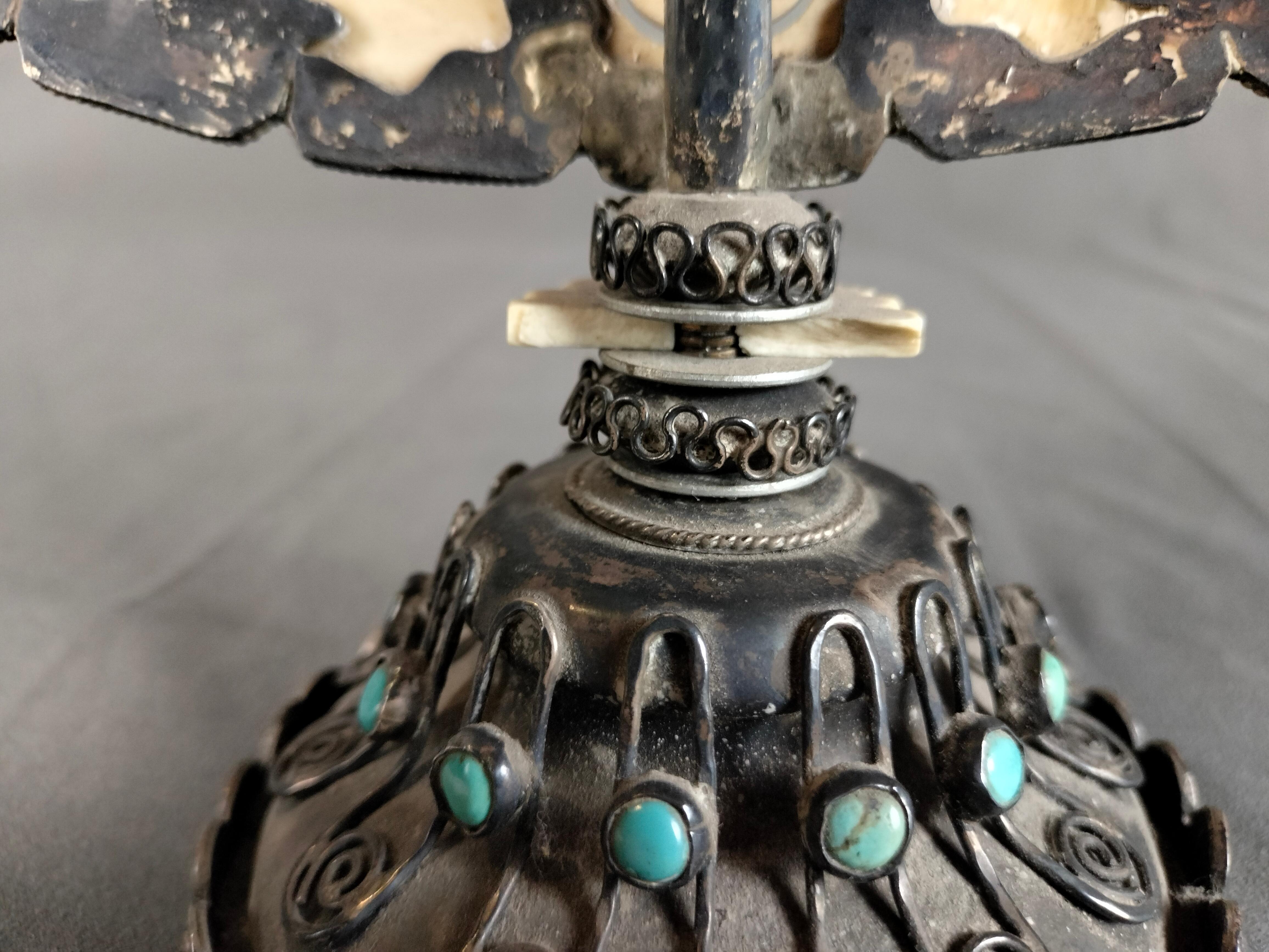 Matilde Poulat MATL Taxco Ca. 1945 .930 Virgen de plata con piedras en venta 6