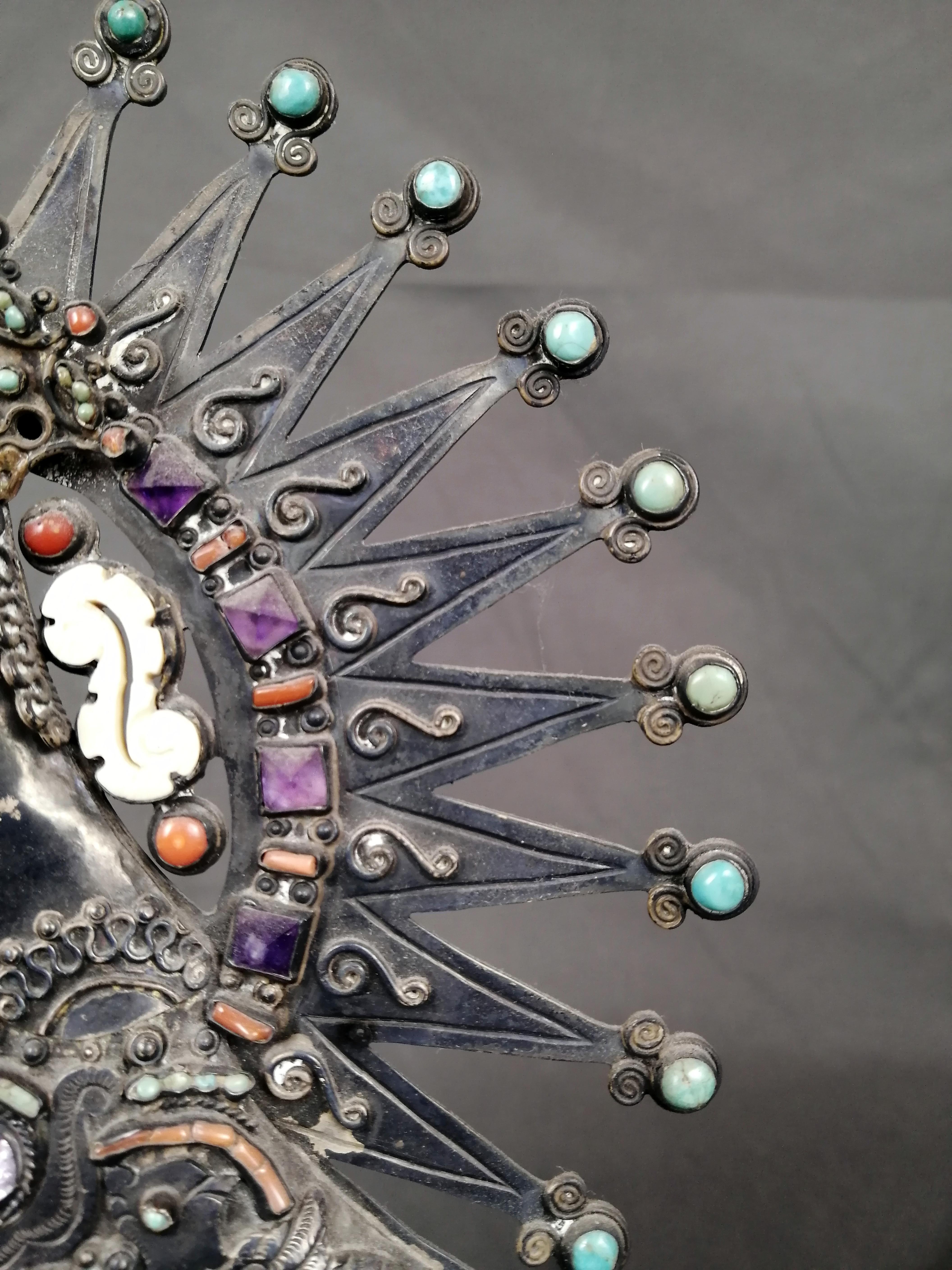 Matilde Poulat MATL Taxco Ca. 1945 .930 Virgen de plata con piedras Mexicano en venta