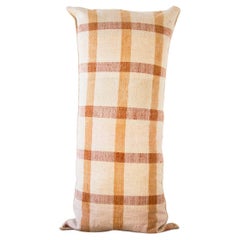Matilde Umber Oversized Lumbar Throw Pillow made from Vintage Linen