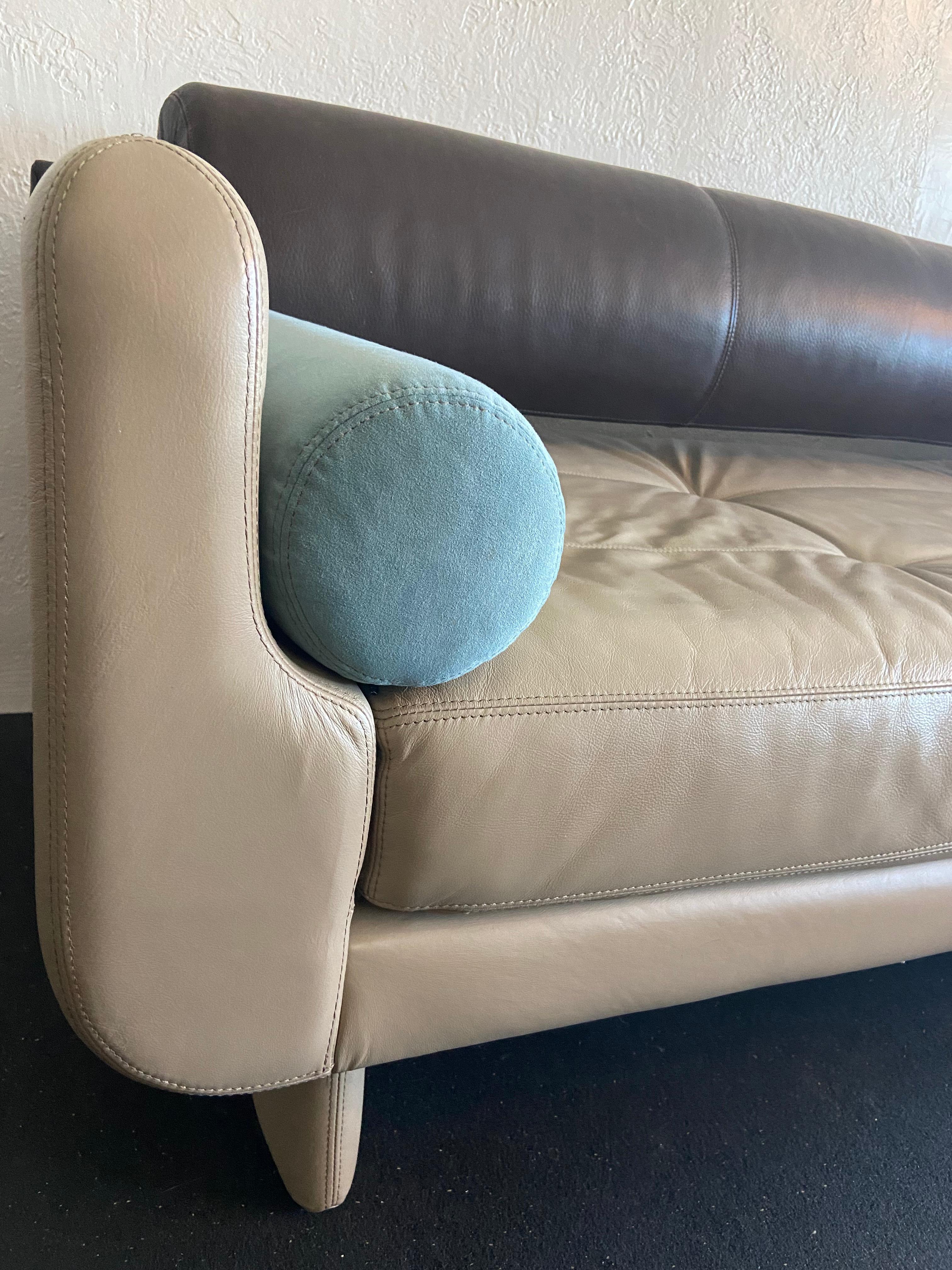 Contemporary Vladimir Kagan Matinee Sofa for American Leather For Sale