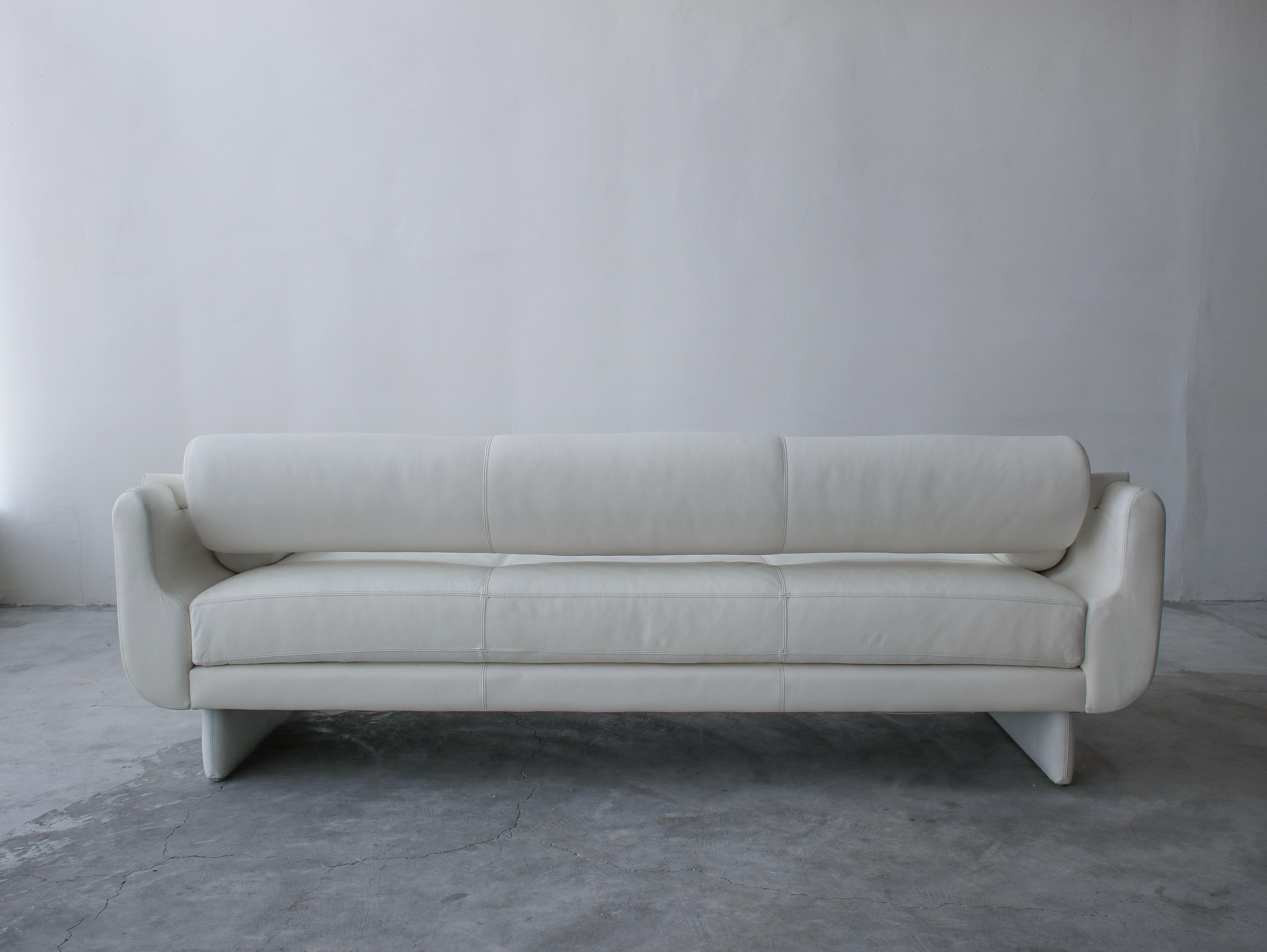 Leather Post Modern Matinee Sofa Daybed by Vladimir Kagan