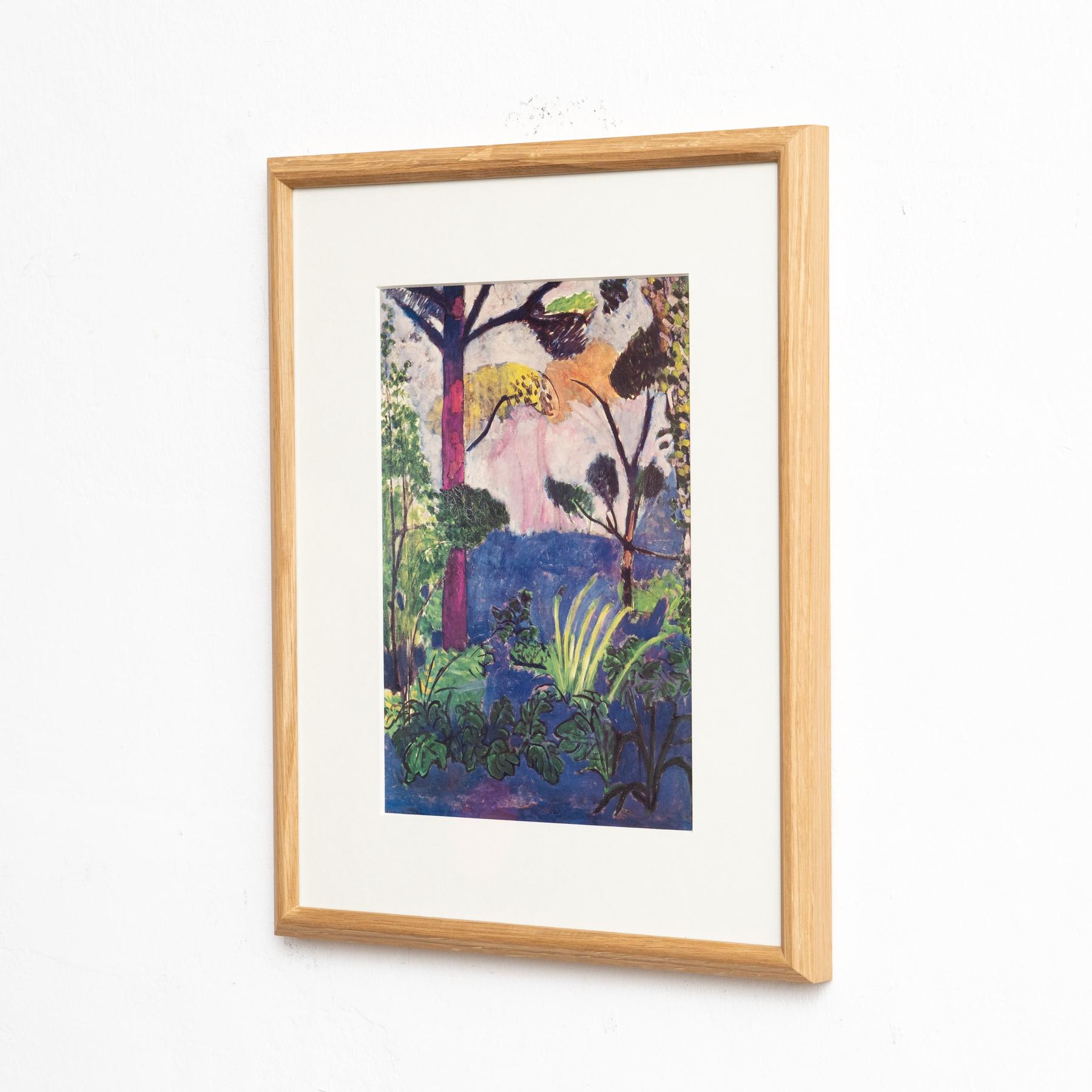 Mid-Century Modern Matisse Framed Colorful Print by Moderna Museet, circa 1990  For Sale