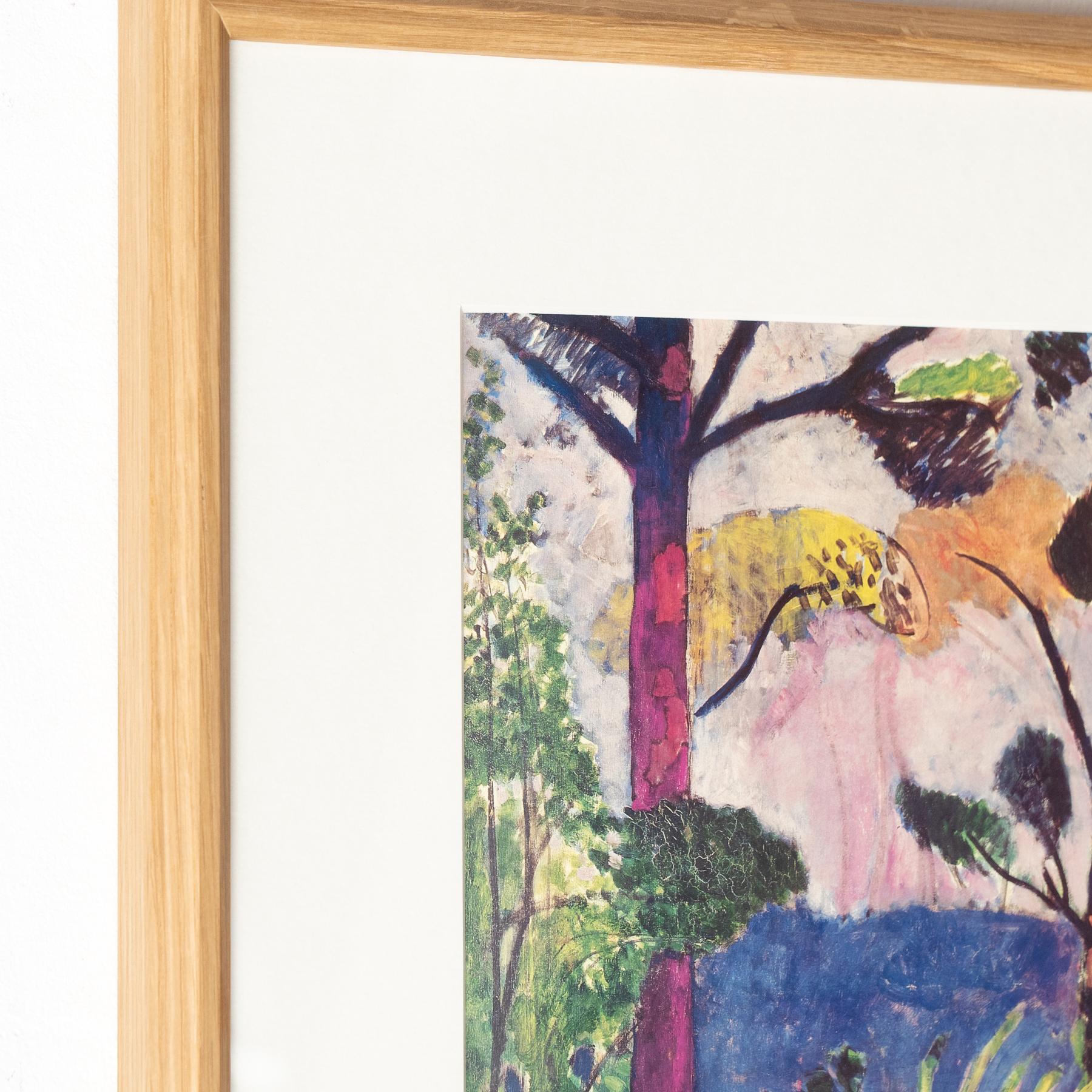 Paper Matisse Framed Colorful Print by Moderna Museet, circa 1990  For Sale