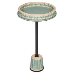 Matisse Beistelltisch aus Leder und Rattan - Medium von Giobagnara