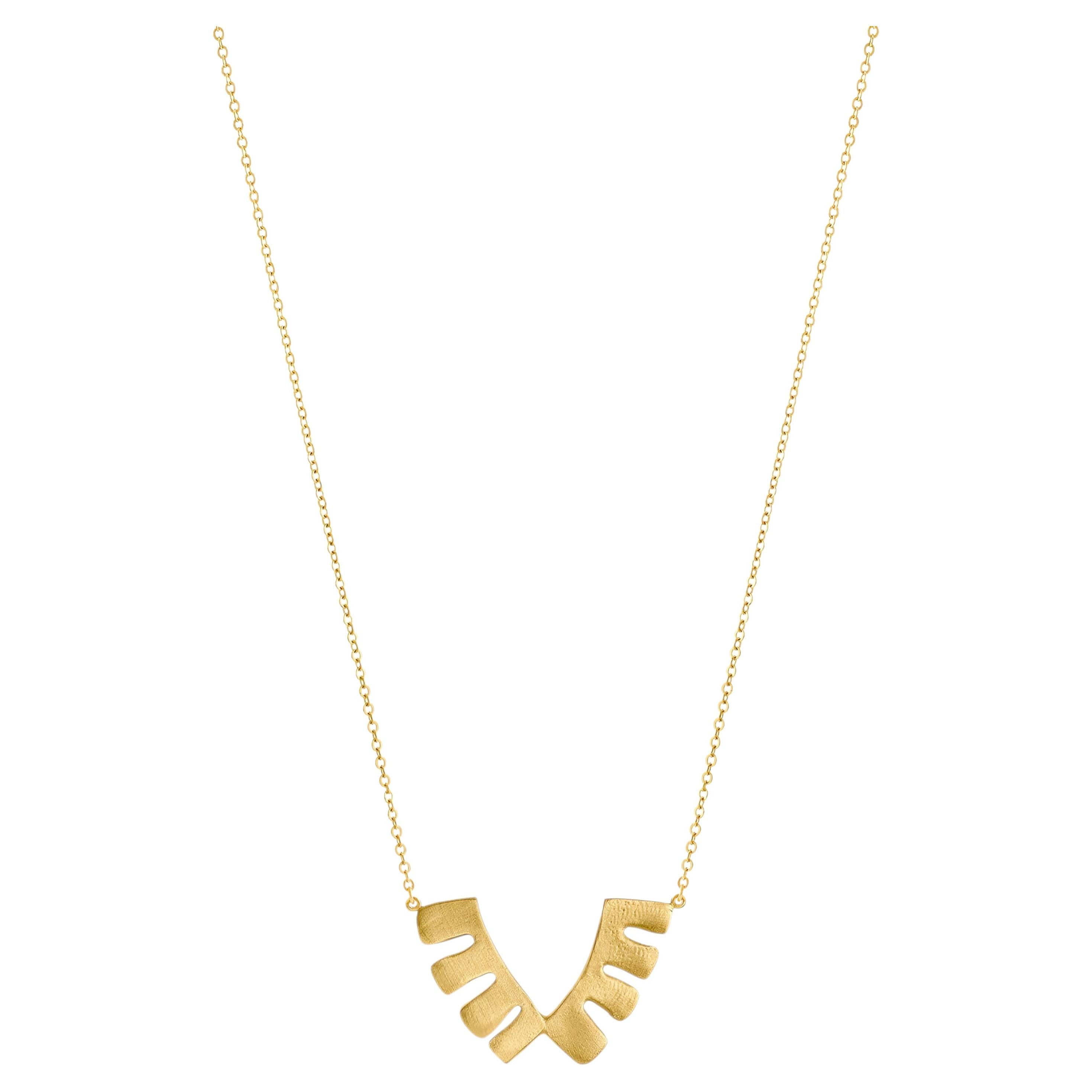 Collar «Matisse» de bronce chapado en oro de 22k, de SOPHIE SIMONE DESIGNS