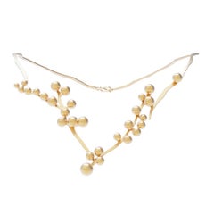 Matisse´s Anemones Necklace 18k Yellow Gold, Larissa Moraes Jewelry