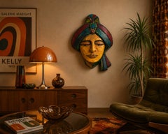 Sculpture murale Pop Art française Maharadjah de Matius, 1970
